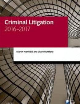 Criminal Litigation 2016-2017 (12th Ed.) Online