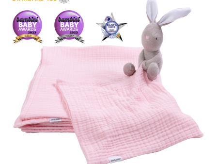 Kiki and Sebby Bunny Comforter (Pink Muslin) Sale